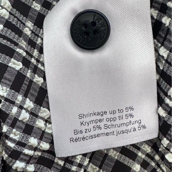 Ganni women’s stretch sheersucker smocked maxi dress size 36 black - Picture 9 of 9